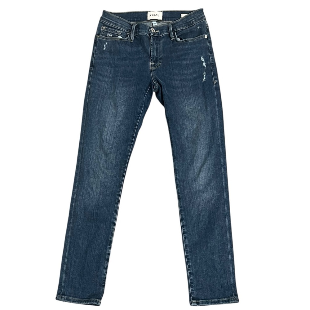 FRAME Blue Le Garçon Straight Leg Jeans Size 25